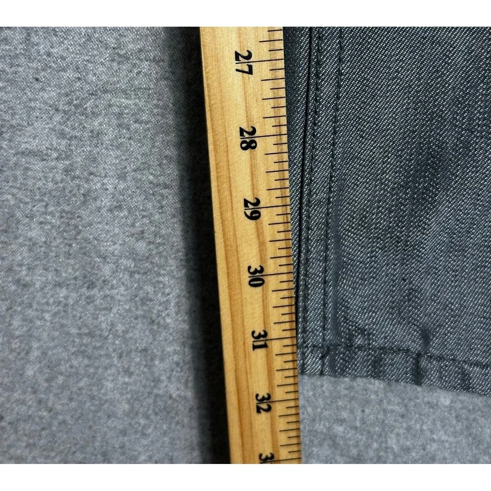 Vintage Y2K Old Skool Jeans Mens 36x31 Silver Grey Metal Sheen Wash Straight Leg